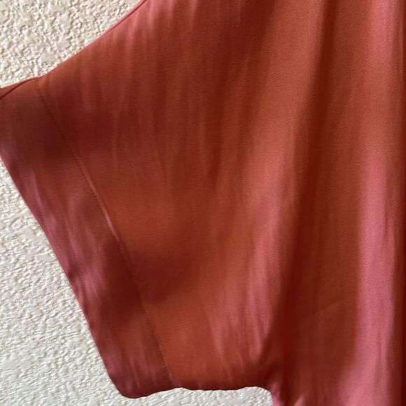 Mango Terracotta Relaxed Blouse Size 10 - Picture 10 of 16